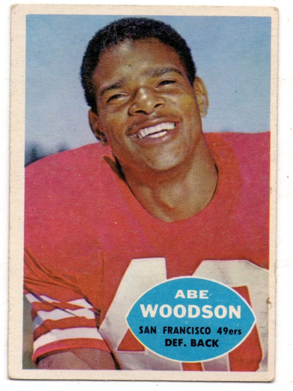 Vintage Football Card (1960s) Abe Woodson - San Francisco 49ers